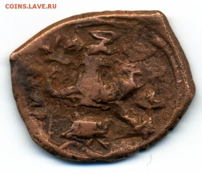 Фоллис, Констанс 2-й, 641-668 гг. - аверс. - Византия_фоллис-Констанс-II_641-668_А