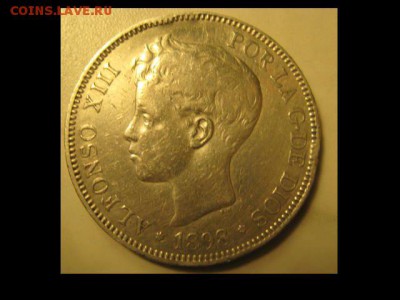 Испания 5 песет 1898 г. до 25.12.16г. 22:00 - монеты 298