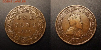 МОНЕТЫ МИРА 11-16 - Канада – 1 цент (1910) «Эдуард VII»