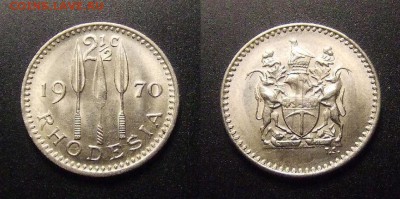 МОНЕТЫ МИРА 11-16 - Родезия – 2,5 цента (1970) (аUNC) №1