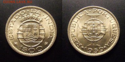 МОНЕТЫ МИРА 11-16 - Португ. Индия – 1 эскудо (1959)