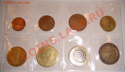 Греция, 8 монет из оборотаСписок по годам: 1ц-2007, 2ц-2002, 5ц-2002, 10ц-2006, 20ц-2002, 50ц-2002, 1е-2007, 2е-2002 - Греция.JPG
