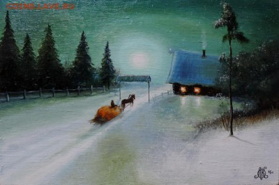 КАРТИНА  красивая! " К дому..." холст,масло. - DSCN4288