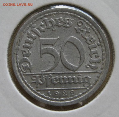 50 пфеннигов 1922 А, Веймар, до  22.00  26.12. - IMG_0021.JPG