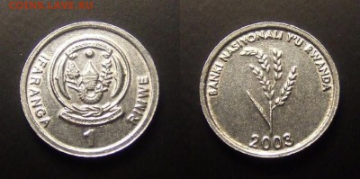 МОНЕТЫ МИРА 11-16 - Руанда – 1 франк (2003) «Просо» алюм. (aUNC)
