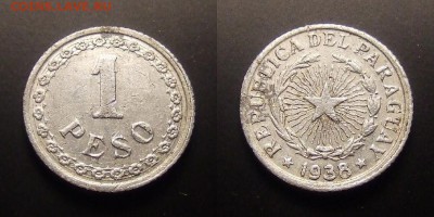 МОНЕТЫ МИРА 11-16 - Парагвай - 1 песо (1938) алюм. №1