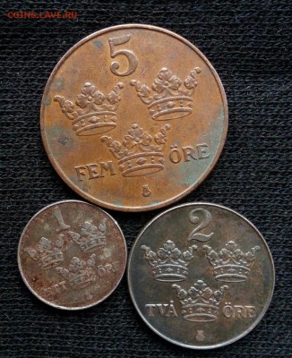1,2 и 5 эре 1950 Швеция,до 26.12. - JKasakflMNo