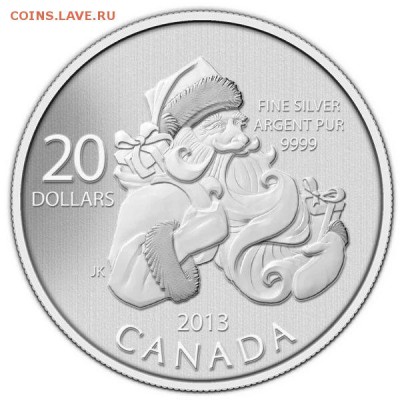 Канада 20 долларов 2013 Санта Клаус до 29.12.2016 г. 22:00 - kanada-20-2013-serebro-pruf-ded-moroz_17a556b14877f42_800x600