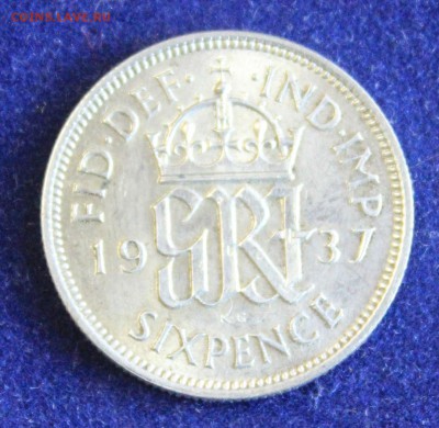 С 1 руб. БРИТАНИЯ 6 пенсов 1937г. ГЕОРГ-VI  UNC до 30.12 - IMG_3899.JPG