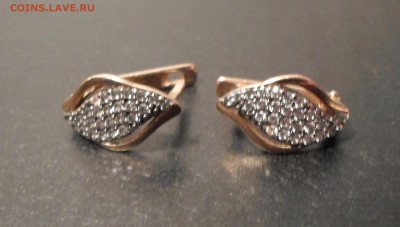 Серьги золотые с фианитами №1 до 27.12 22.00мск - Серьги №1-2.JPG