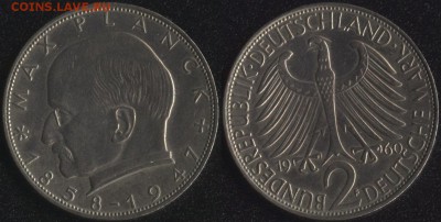 ФРГ 2 марки 1960 МАКС ПЛАНК до 22:00мск 30.12.16 - ФРГ 2 марки 1960