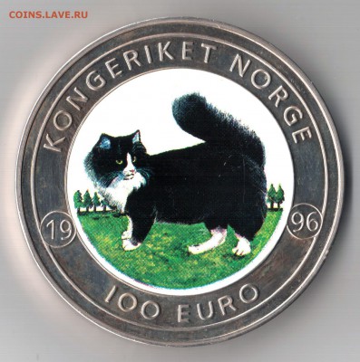 Кошки на монетах - 100 euro-1