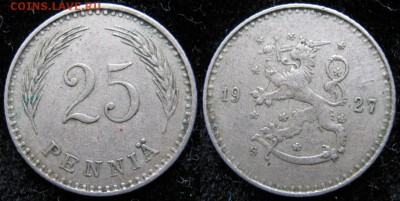 17.Разная инострань по фиксу - 17.5. -Финляндия 25 пенни 1927    3279