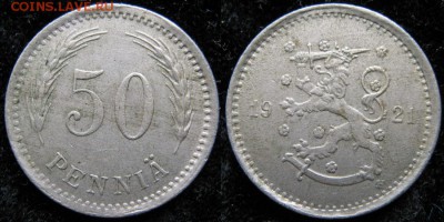 17.Разная инострань по фиксу - 17.14. -Финляндия 50 пенни 1921    3256
