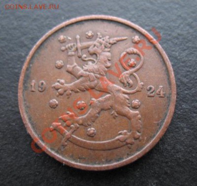 Финляндия, 1924 г, 10 пенни, до 18.01 в 21-00 мск - фин 1924 10