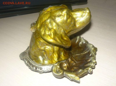 Голова собаки СССР пепельница Винтаж Тяжелая Состояние - 270.JPG