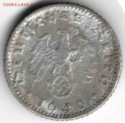 Германия.50 пфеннигов 1940 D в 24.00 02.01.17 г. - ИНОЗЕ2