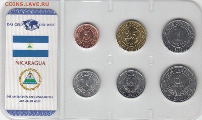 НАБОРЫ МОНЕТ МИРА на ЮБИЛЕЙКУ СССР и РОССИИ(БИМ и не только) - НИКАРАГУА - 01А
