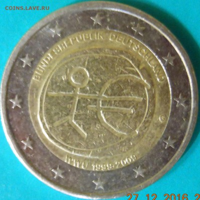 2 евро ФРГ G 2009г.10 лет Эконом. и валютному союзу. - RSCN8346.JPG