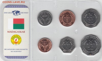 НАБОРЫ МОНЕТ МИРА на ЮБИЛЕЙКУ СССР и РОССИИ(БИМ и не только) - МАДАГАСКАР - А