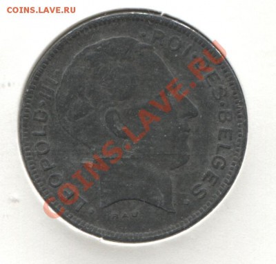 БЕЛЬГИЯ 5 ФРАНКОВ 1943 ДО 17.01.11 В 22.00 МСК - Belgium5f1943 001