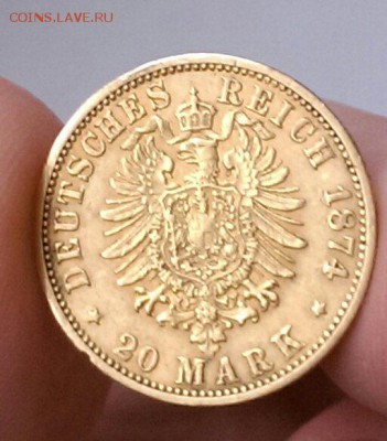 20 марок 1874 - Зол.