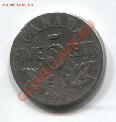 КАНАДА 5 ЦЕНТОВ 1927 ДО 17.01.11 В 22.00 МСК - Canada5c1927