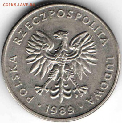 Польша. 20 злотых 1989 г. в 24.00 04.01.17 г. - ИНОЗ11