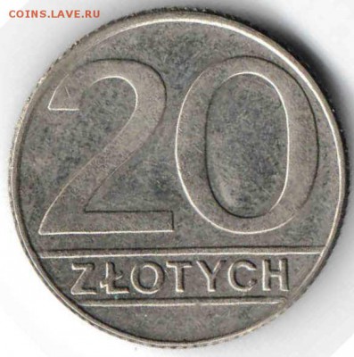 Польша. 20 злотых 1989 г. в 24.00 04.01.17 г. - ИНОЗЕ11