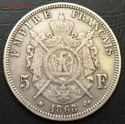 5 франков 1868 Франция Ag. 4.01.17 22:00 - image-29-12-17-04-01-2