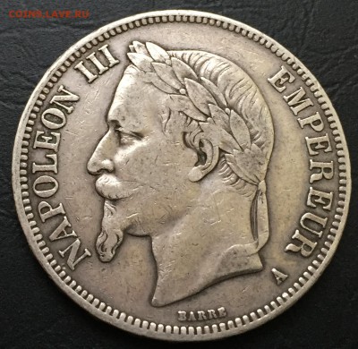 5 франков 1868 Франция Ag. 4.01.17 22:00 - image-29-12-17-04-01-5