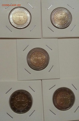 2 ЕВРО Рим. договор Германия. 5 дворов. UNC до 02.01 в 22.00 - ри1
