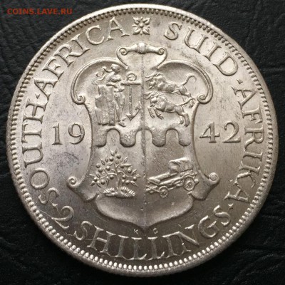 2 шиллинга 1942 Британская Южная Африка. Ag 6.01.17 22:00 - image-30-12-17-01-03