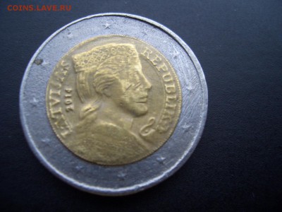 Фальшак 2 евро 2014 г.- Латвия - 2 euro Latvija (32).JPG