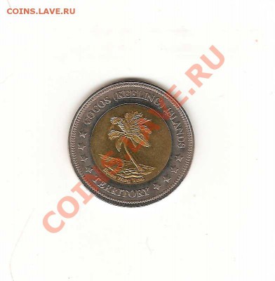 5 долларов "Кокосовые острова" окончание 15.01. в 22-00. - 5-001