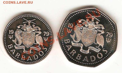 две монеты Барбадос.1979г. - 02-001