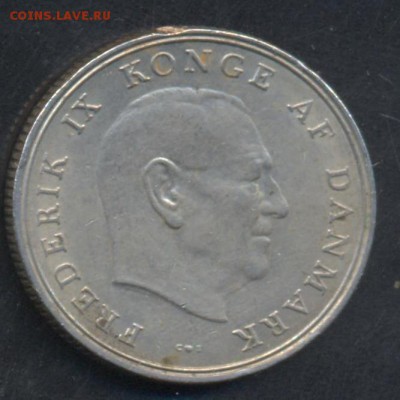 Дания 1 крона 1963 г. 5.01.17 г. 22 -00 МСК. - Дания 1 кр.