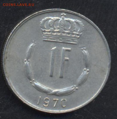 Люксембург 1 франк 1970 г.  5.01.17 г. 22 -00 МСК. - Люксембург 70