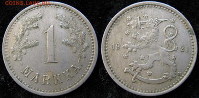 17.Разная инострань по фиксу - 17.21. -Финляндия 1 марка 1921    3158
