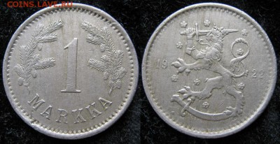 17.Разная инострань по фиксу - 17.23. -Финляндия 1 марка 1922    1063
