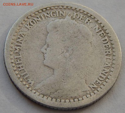 Нидерланды 10 центов 1919 Вильгельмина I до 09.01. в 22:00 М - 4546
