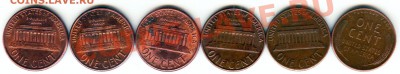 N50 Подборка 1¢ США 6 шт. до 20.01 в 22°° - N50 1c USA 6 pcs_2