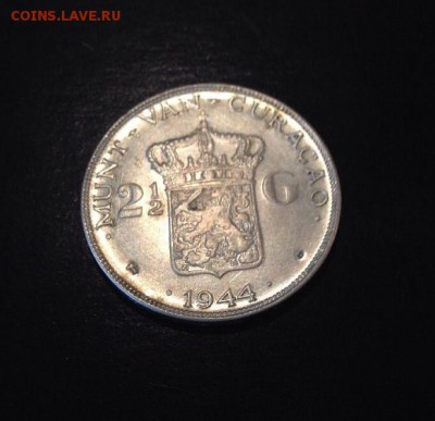 2 гульдена 1944+Венгрия 25 форинтов 1956 - curacao 2,5 guldens 1944-1