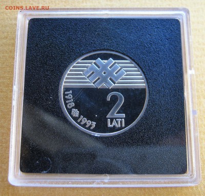 ЛАТВИЯ 2 лата 1993. 75 лет независимости.ПРУФ. Предпродажная - 008.JPG