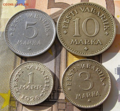 ЭСТОНИЯ 1, 3, 5, 10 марок 1926,1925,1922,1925. ПРЕДПРОДАЖНЫЕ - 036.JPG