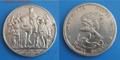 Пруссия 2 марки 1913г до 6.01. 22-00 мск - fTS9VShB6o0