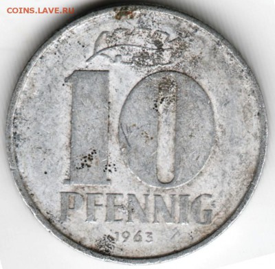 ГДР. 10 пфеннигов 1963 г. до 24.00 11.01.17 г. - Scan-170104-0032