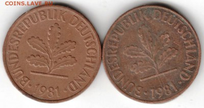 ФРГ . 2 пфеннига 1981 г. D и F до 24.00 11.01.17 г - Scan-170104-0049