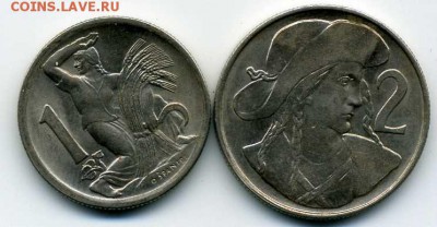 1 и 2 кроны Чехословакия 1946 и 47 гг. до 10 01 17 до 22-00 - хх140