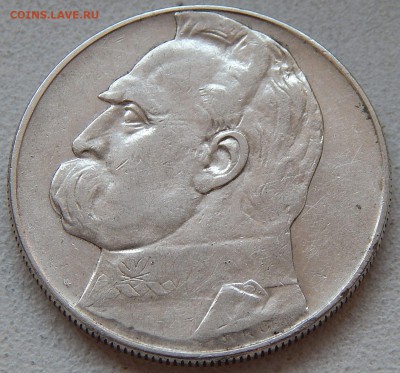 Польша 10 злотых 1936 Пилсудский, до 13.01.17 в 22:00 МСК - 4507